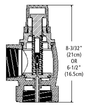 OPW 199ASV Anti-Siphon Valve diagram inside dam 